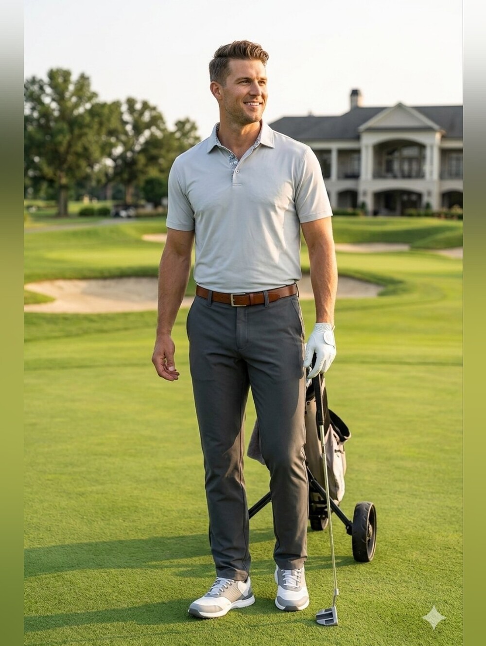 Grand Slam Regular-Fit Active Waistband Performance Golf Pant 34x34